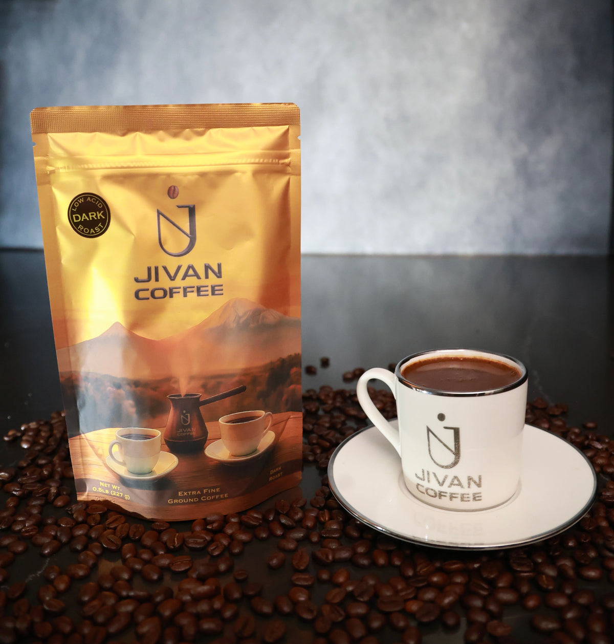 0.5 LB (227 g) Dark Roast Ground Coffee